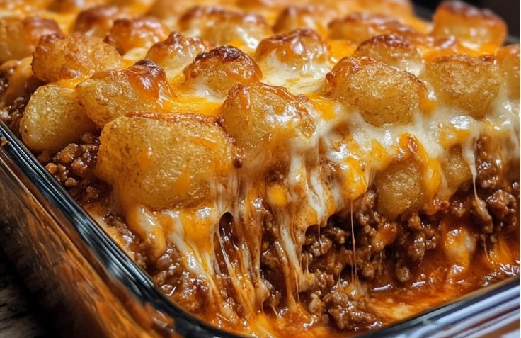 Chili Cheese Tater Tot Casserole