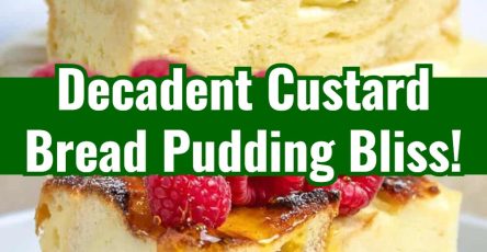 Custard Bread Pudding with Vanilla Sauce
