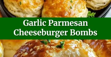Garlic Parmesan Cheeseburger Bombs
