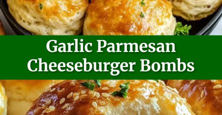 Garlic Parmesan Cheeseburger Bombs