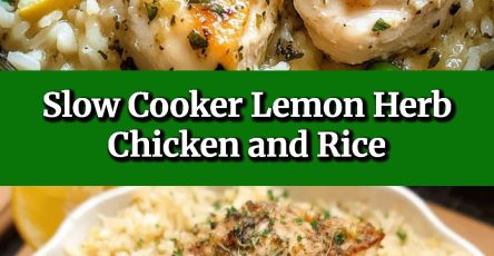 Slow Cooker Lemon Herb Chicken and Rice