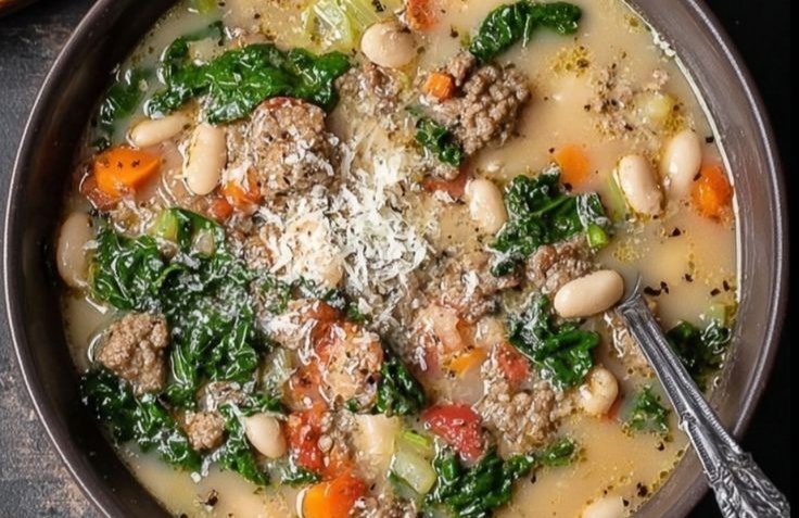 Cozy Italian Sausage White Bean Soup Rainy Day Dinner