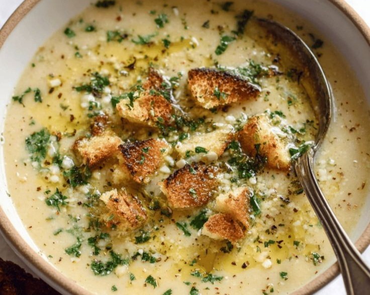 Easy Homemade Creamy Roasted Garlic Soup Recipe Tutorial overview