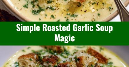 Easy Homemade Creamy Roasted Garlic Soup Recipe Tutorial