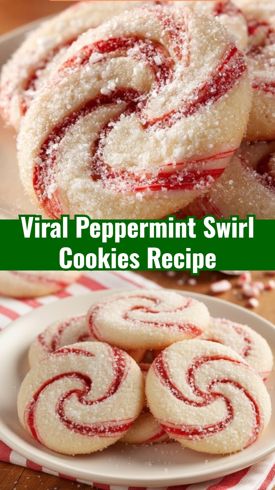 Easy Christmas Peppermint Swirl Cookies