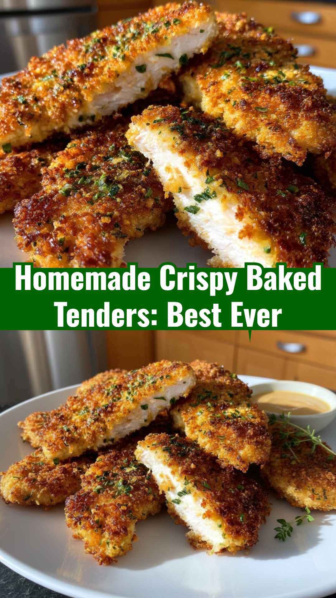 Easy Crispy Baked Homemade Chicken Tenders Dinner