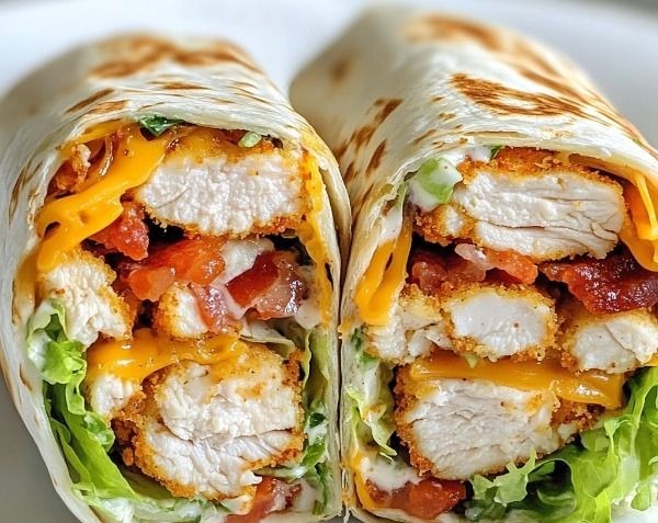 Easy Crispy Chicken Bacon Ranch Wraps Quick Dinner