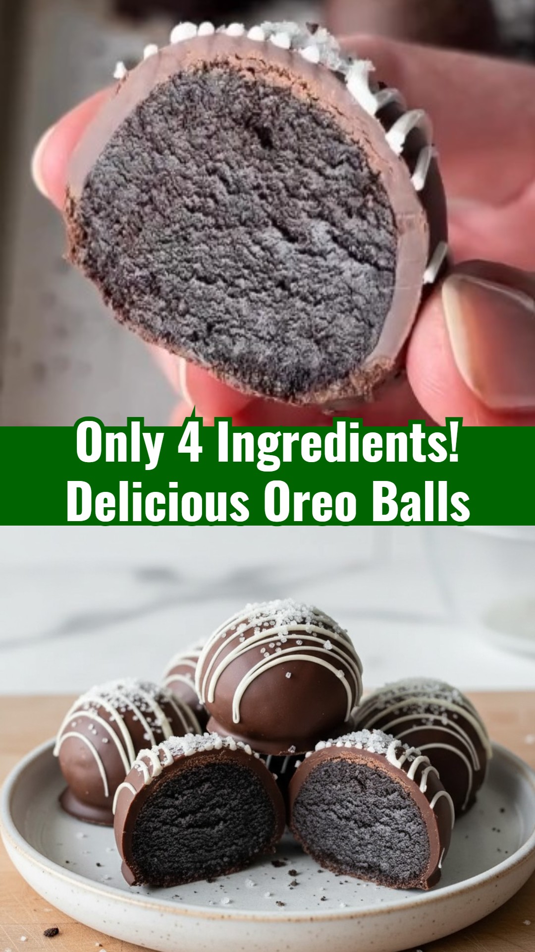 Easy No Bake 4 Ingredient Oreo Chocolate Balls