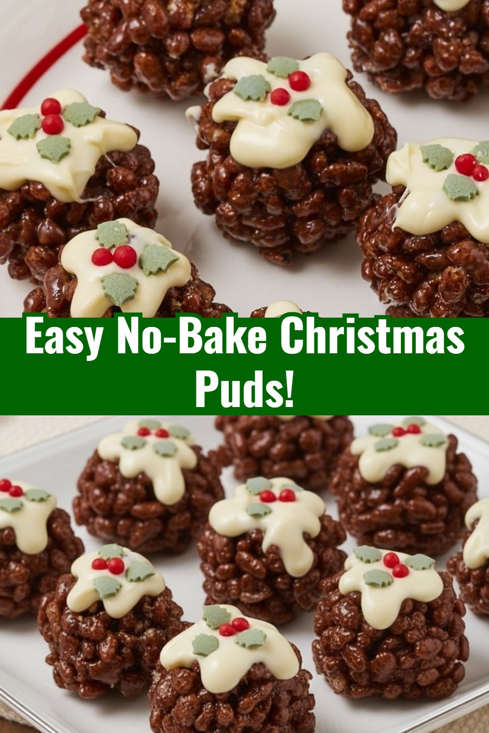 Rice Krispie Christmas Puds