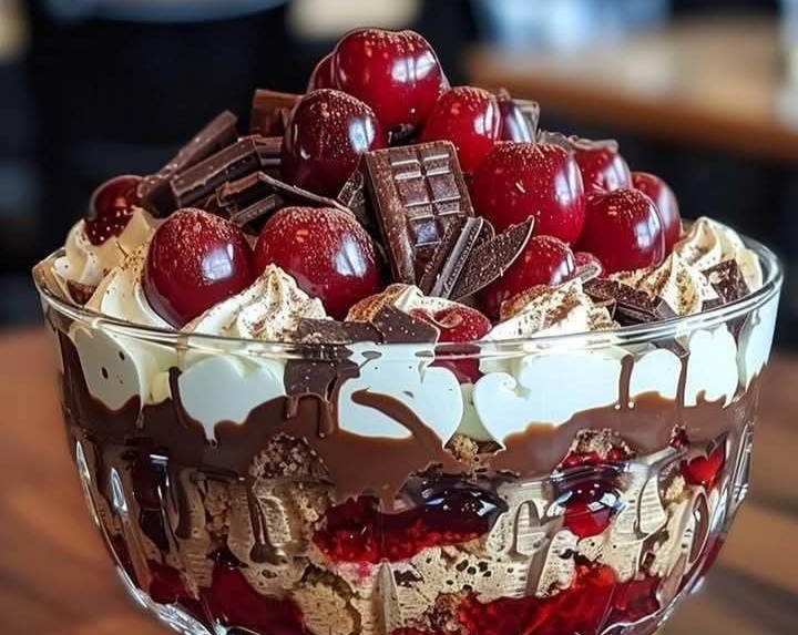 Christmas Black Forest Trifle Easy Holiday Dessert overview