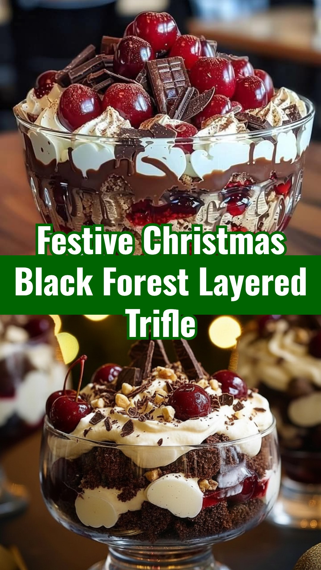 Christmas Black Forest Trifle Easy Holiday Dessert