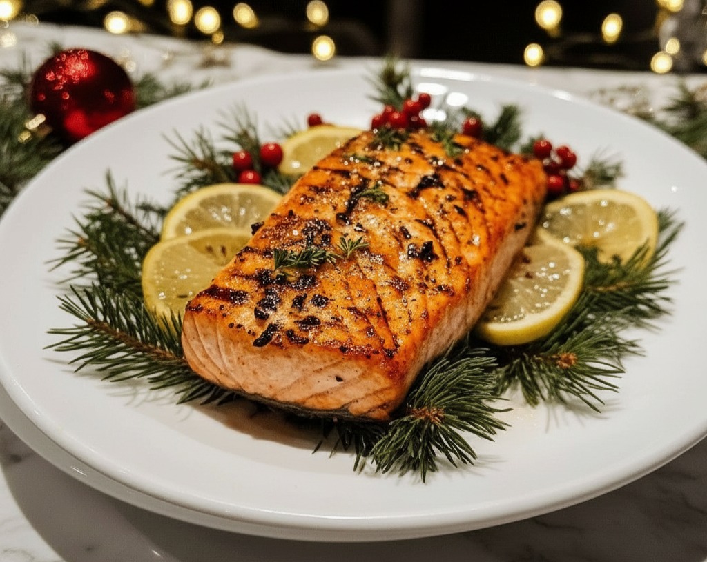 Easy Christmas Salmon Dinner Ramsay and Ina Garten Inspired serving