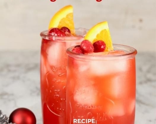 Easy Cranberry Rosemary White Christmas Sangria Punch overview