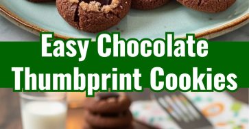 Easy Dark Chocolate Thumbprint Christmas Cookies Recipe