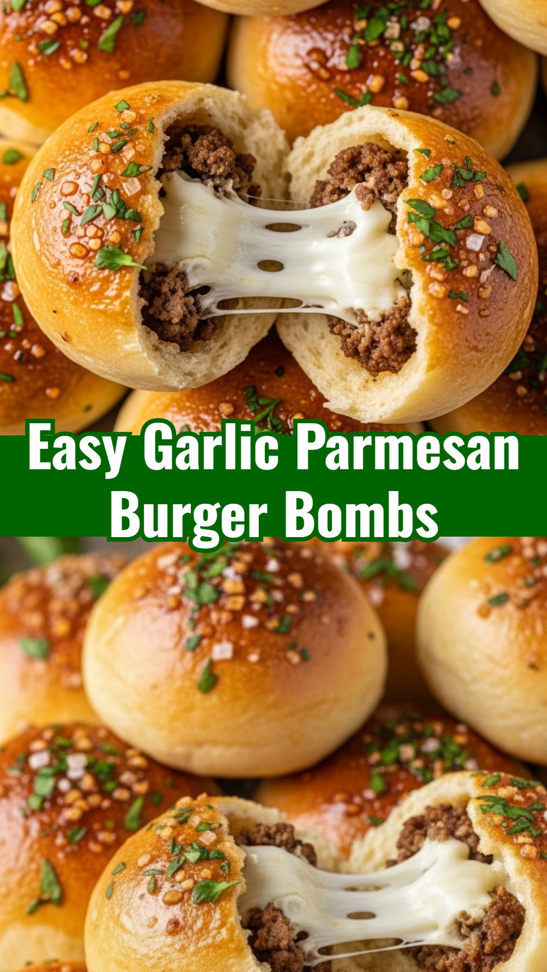 Easy Garlic Parmesan Cheeseburger Bombs