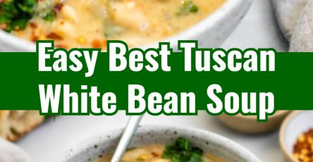 Hearty Vegetarian Tuscan White Bean Soup with Fresh Herbs