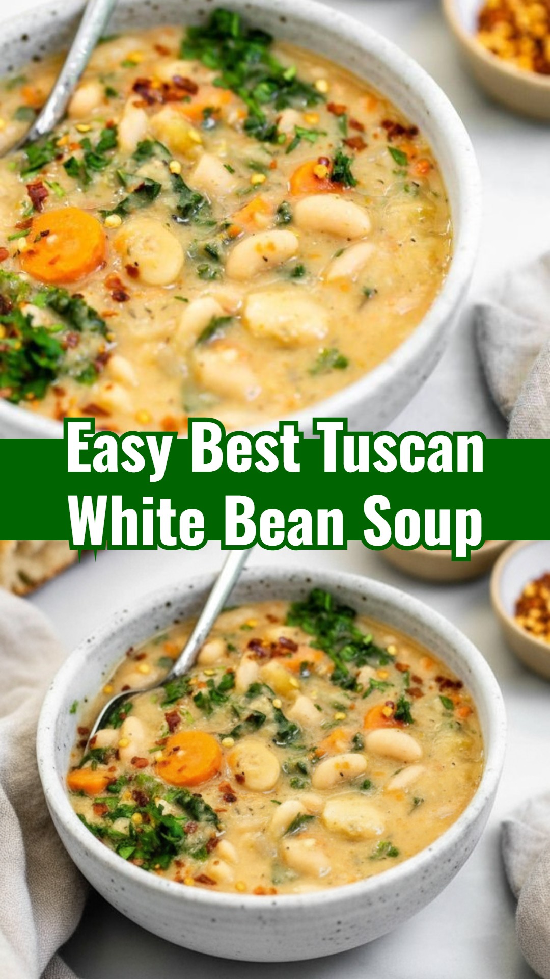 Hearty Vegetarian Tuscan White Bean Soup with Fresh Herbs