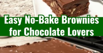 No-Bake Brownies Chocolate At Home Healthy Desserts Ideas