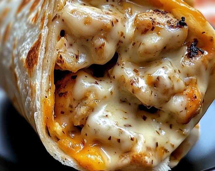 Simple Cheesy Garlic Chicken Wraps Best Baked Dinner Idea overview