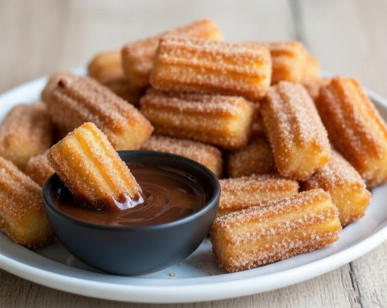 Air Fryer Light Churros Quick Movie Snacks Home Made Recipes serving