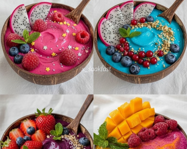 Easy Blue Açai Bowl: High Protein Aesthetic Breakfast for 2026 Trends serving