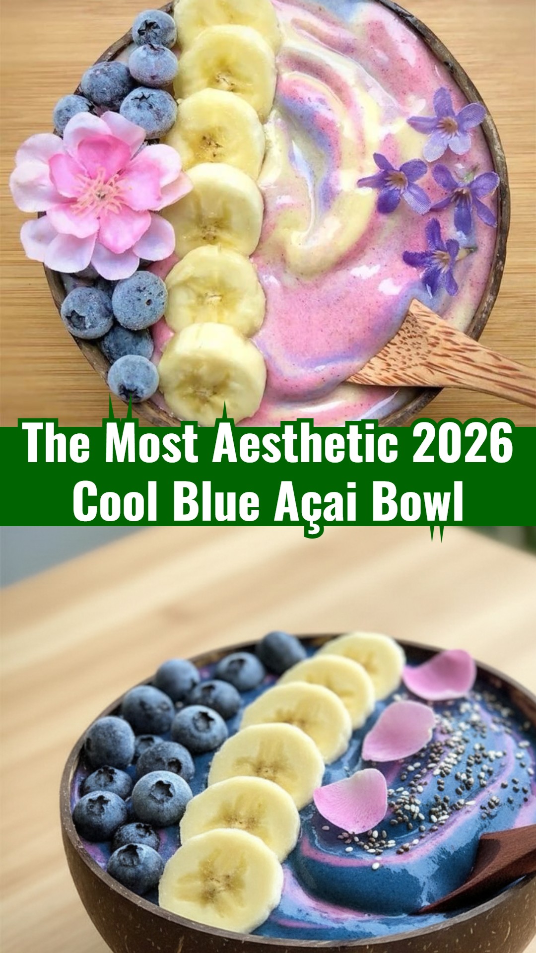 Easy Cool Blue Açai Bowl Aesthetic High Protein Breakfast Trend