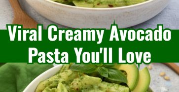 Easy & Healthy Creamy Avocado Spinach Pasta Meal