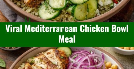 Easy Healthy Mediterranean Chicken Bowl Savory Dinner Recipe