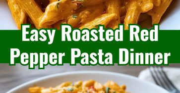 Easy Quick Healthy Roasted Red Pepper Pasta Homemade Recipe