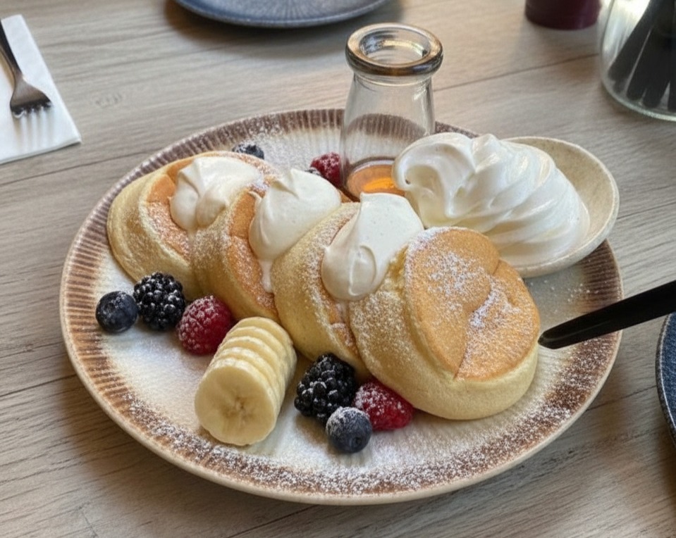 Fluffy Pancakes and Pancakes from Scratch Recipe serving