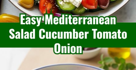 Fresh Healthy Mediterranean Cucumber Tomato Onion Salad
