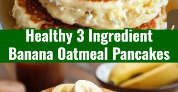Healthy Carb Breakfast 3 Ingredient Banana Oatmeal Pancakes Recipe