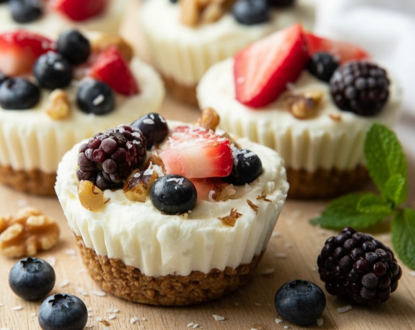 Healthy Snacks To Make Ahead Frozen Yogurt Granola Cups overview