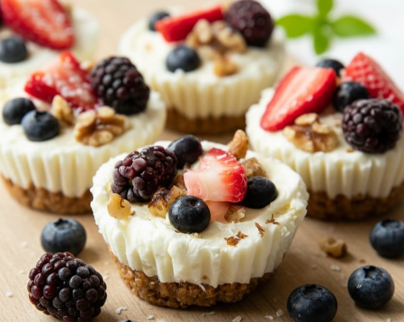 Healthy Snacks To Make Ahead Frozen Yogurt Granola Cups serving