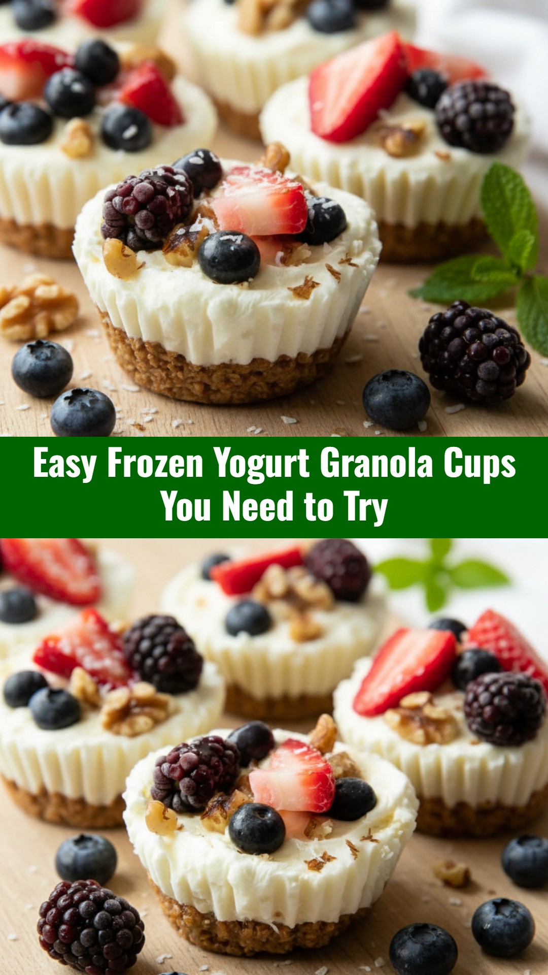 Healthy Snacks To Make Ahead Frozen Yogurt Granola Cups