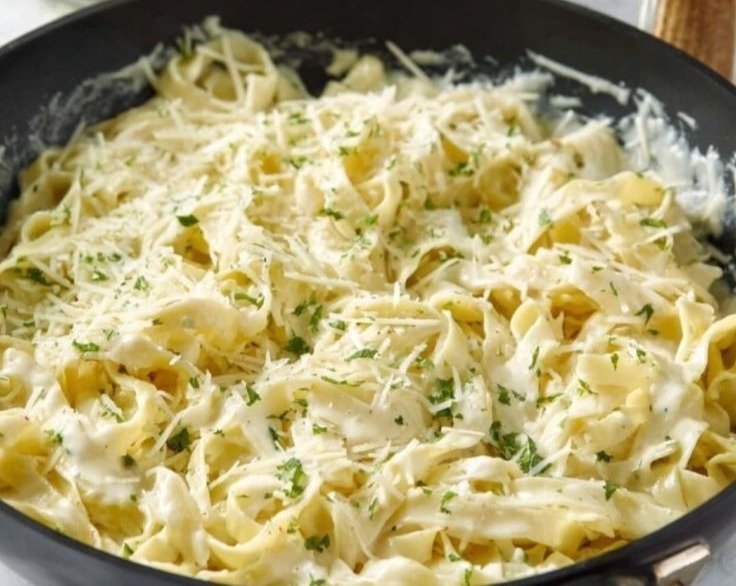 Viral 15 Minute Cabbage Alfredo Low Carb Keto Noodles serving