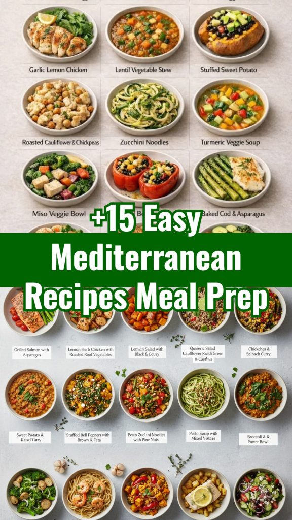 Easy Home 15 Mediterranean Diet Recipes Healthy Meal Prep – gerlindekaschel