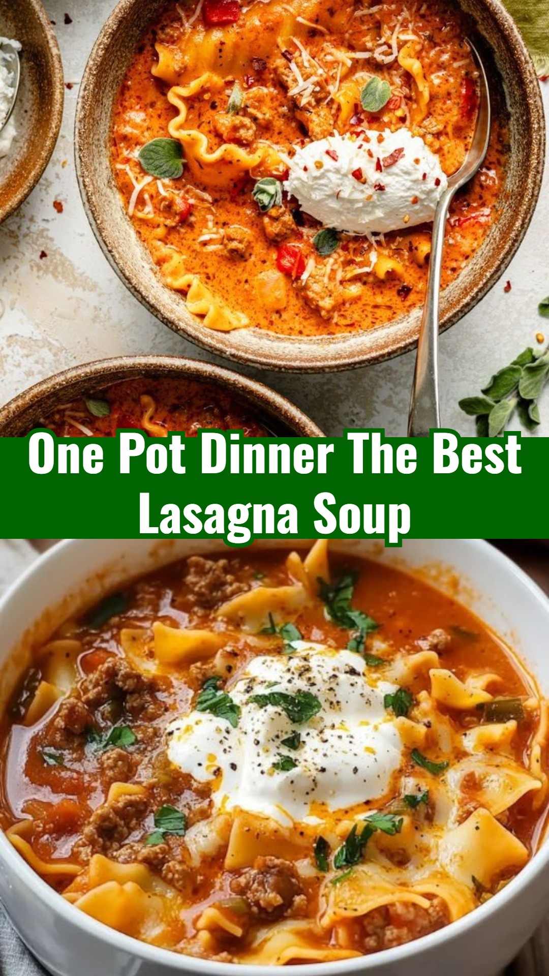 The BEST Lasagna Soup Easy Ground Beef